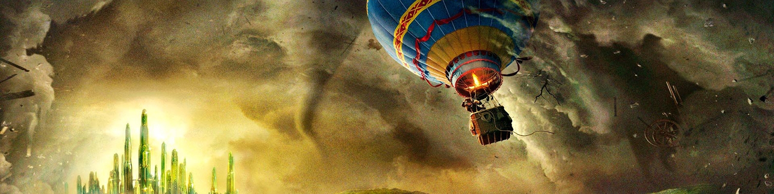 оздушный шар, James Franco, башни, обломки, Oz The Great And Powerful, смерч, надежда, полет